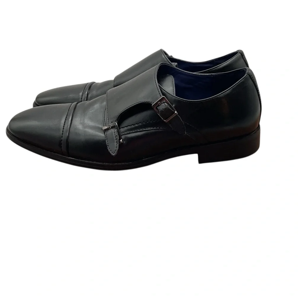 Bruno Marc Men's Classic leather Black Dress Shoes‎ 7.5